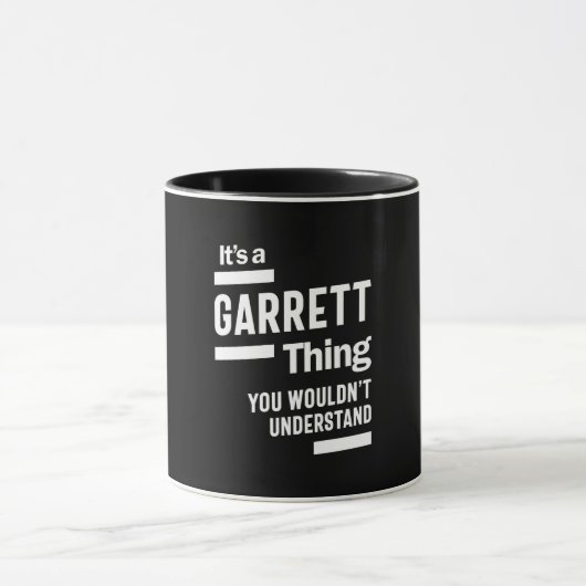 Mug Garrett Nom Personnalisé Anniversaire Cadeau (Centre)