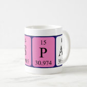 Mug Gaspar nom de table périodique muette (Devant droit)