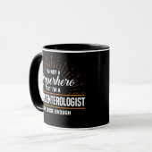 Mug Gastroentérologue Je ne suis pas un super ici mais (Devant gauche)