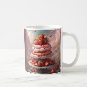 Mug Gâteau à la fraise, café et dessert