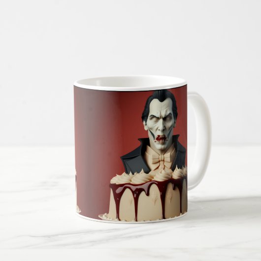 Mug Gâteau à thème Dracula Vampire (Devant droit)