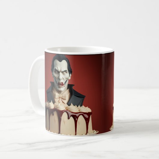 Mug Gâteau à thème Dracula Vampire (Devant gauche)