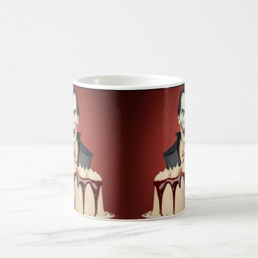 Mug Gâteau à thème Dracula Vampire (Centre)