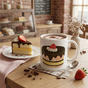 Mug Gâteau au Chocolat Coulant avec Fraise