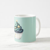 Mug Gâteau brillant aux étoiles vert bleu or (Devant droit)