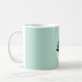 Mug Gâteau brillant aux étoiles vert bleu or (Gauche)