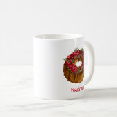 Mug Gâteau Bundt aux Canneberges Fantaisie Monogramme (Devant droit)