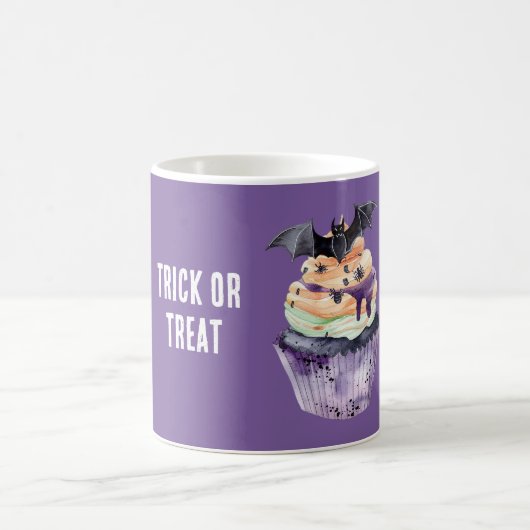 Mug Gâteau cupcake chauve-souris d'Halloween (Centre)