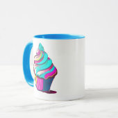 Mug Gâteau Cupcake Dégoulinant Arc-en-Ciel (Devant gauche)