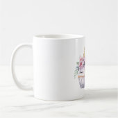 Mug Gâteau Cupcake Fleur Licorne Rose Anniversaire (Gauche)