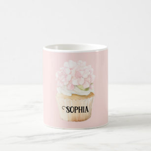 Mug Gâteau Cupcake Fleur Rose Pâle Muffin