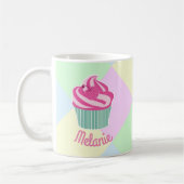 Mug Gâteau Cupcake Rose Pâle Personnalisé (Gauche)