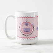 Mug Gâteau Cupcake Rose Personnalisable Saint-Valentin (Gauche)