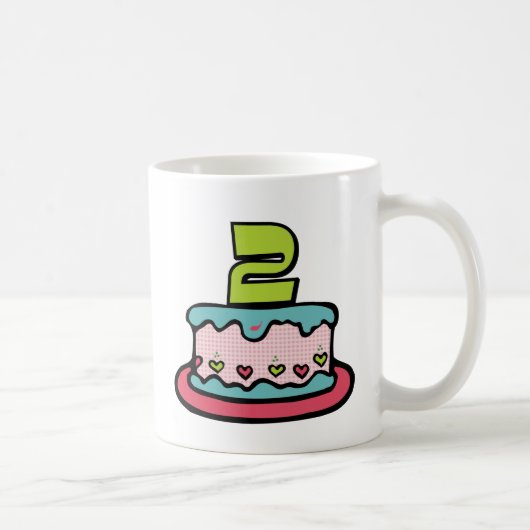 Mug Gâteau d'anniversaire de 2 ans (Droite)