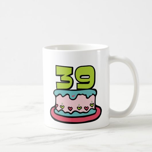 Mug Gâteau d'anniversaire de 39 ans (Droite)