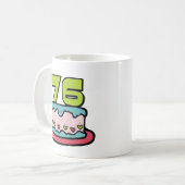 Mug Gâteau d'anniversaire de 76 ans (Devant gauche)