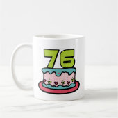 Mug Gâteau d'anniversaire de 76 ans (Gauche)