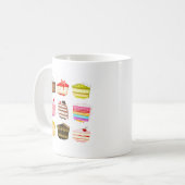 Mug Gâteau d'anniversaire de gâteau mignon avec crème (Devant gauche)