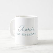 Mug Gâteau d'anniversaire Yorkie personnalisé (Devant gauche)