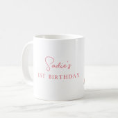 Mug Gâteau d'anniversaire Yorkie personnalisé (Devant gauche)
