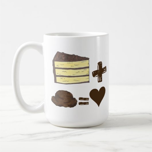 Mug Gâteau d'appariement classique + Crème glacée = Co (Gauche)