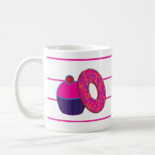 Mug Gâteau de donut Rayure rose (Gauche)