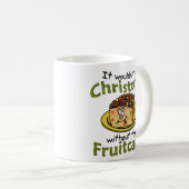 Mug Gâteau de fruits secs drôle de bande dessinée de (Devant droit)