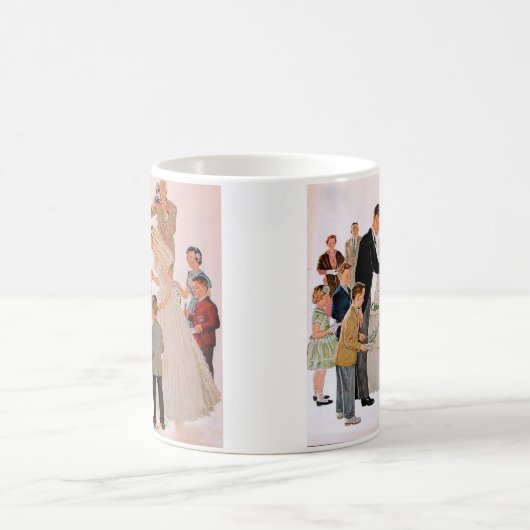 Mug Gâteau de mariage coupé vintage   (Centre)