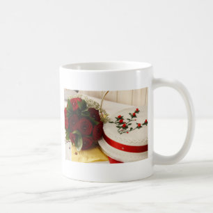Mug Gâteau de mariage rouge et blanc