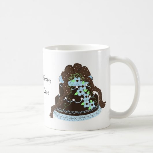 Mug Gâteau de Mariage sur Mesure (Droite)