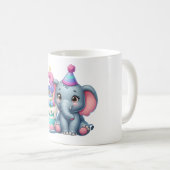 Mug Gâteau d'éléphant pour 13e anniversaire (Devant droit)