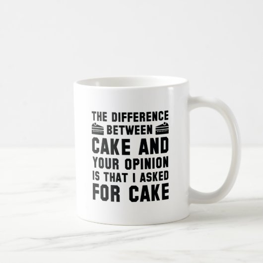 Mug Gâteau Et Votre Opinion (Droite)