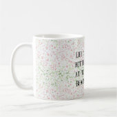 Mug Gâteau Étoile de Mer Blanche Confettis Rose Vert (Gauche)