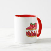 Mug Gâteau Fraisier Fraise Rose Chef Pâtissier Françai (Devant droit)