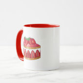 Mug Gâteau Fraisier Fraise Rose Chef Pâtissier Françai (Devant gauche)