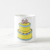Mug Gâteau jaune 29e anniversaire avec roses roses ros (Centre)