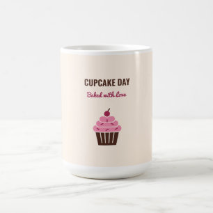 Mug Gâteau jour Cuisiné avec amour Rose Cupcake