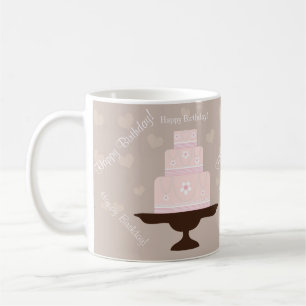 Mug Gâteau mignon de joyeux anniversaire