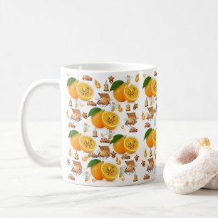 Mug Gâteau Oranges Violettes Voiture Fée Joyeux Annive