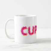 Mug Gâteau personnalisé texte rose (Gauche)
