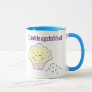 Mug gâteau rigolo avec paillettes qui tintent