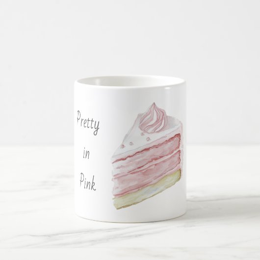 Mug Gâteau Rose Élégant (Centre)