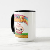 Mug Gâteau rouge/blanc - Happy Jump (Devant gauche)