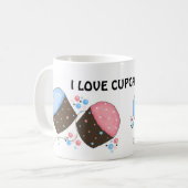 Mug Gâteaux Cupcakes Glaçés Sucrés avec Citation (Devant gauche)