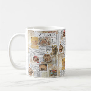 Mug Gâteaux et café Ephémère Vintage Découpage