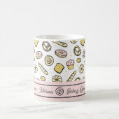 Mug Gâteaux sucrés rose pâle mignon et jaune beignets  (Centre)