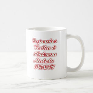 Mug Gâteaux Vodka Rouge Hakuna Matata DRÔLE.