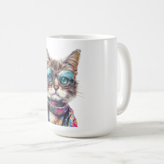 Mug  Gato Cool con Lentes 