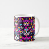 Mug 😻 Gatos de Muertos Fiesta (Devant droit)