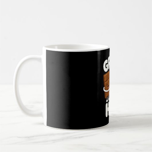 Mug Gaufres s'mores marshmallow feu de camp drôle (Gauche)
